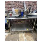 Stainless Steel Table with Shelf