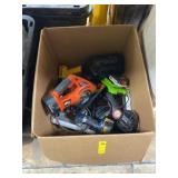 Collection of Power Tools, Battery Chargers, and