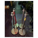 4 Stanchion Posts and 1 Rope