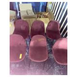 6 Maroon High Top Chairs