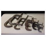 C-Clamps, two each of 3',4',6',8', & 10'