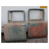 2 Green Truck Doors