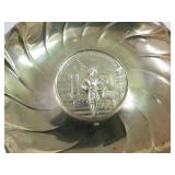 800 SILVER TRAY W/ 1893 SWISS SHOOTING AWARD MEDAL