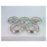 STERLING & GLASS COASTERS