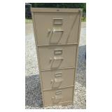 HON Four-Drawer Metal Filing Cabinet in Beige