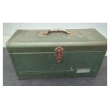 Metal Toolbox with Assorted Tools and Components