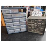 (2) Multi-Drawer Storage Organizers with Assorted