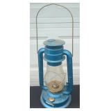 Blue Metal Kerosene Railroad Lantern