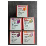 5 Unopened Boxes of Hornady XTP 38 CAL 125 GR Bull