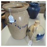 Stoneware Vase and Salt-Glaze Jug