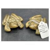 Cast Brass Frog Figurines