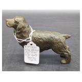 Solid Brass Spaniel Figurine