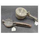 Cast Iron Griswold Lemon Squeezer and Ice Tool
