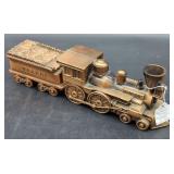 Cast Metal Train Locomotive Bank