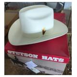 Stetson 6X White Beaver Cowboy Hat in Box