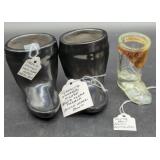 Three Boot-Shaped Glasses