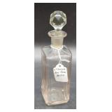 Etched Glass Decanter with Faceted Stopper