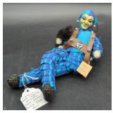 Hand-Carved Doll with Masked Face