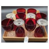 10 Anchor Hocking Ruby Goblets