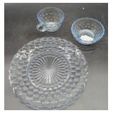 Blue Depression Glass Dinnerware