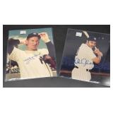 Two Autographed Baseball Player Photos