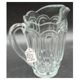 L.E. Smith Glass Pitcher Moon and Star Pattern Sm