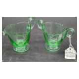 Heisey Empress Moon Gleam Creamer and Sugar Set