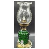 Michelotti Crystal Lamp with Etched Glass Shade