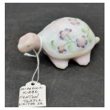 Hand-Painted Fenton Glass Turtle Figurine