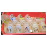 10 Frosted Hand-Painted Beer Mugs