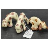 Three Ceramic Dog Figurines