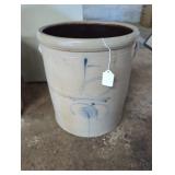 Stoneware 5-Gallon Crock with Blue Decoration