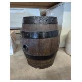 Wooden Barrel with Metal Bands