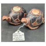 Carved Soapstone Turtle Candle Holders