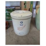 Red Wing 2-Gallon Stoneware Crock with Lid