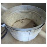 (2) Galvanized Metal Utility Tubs
