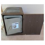 Sentry Fire-Resistant Safe in Wooden Cabinet