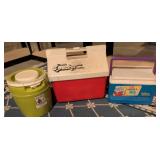 Three Vintage Coolers