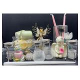 Decorative Candle Holders and Figurines Lot