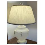Frosted Glass Table Lamp with Floral Motif