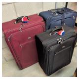 Three Soft-Side Rolling Suitcases