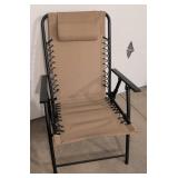 Folding Reclining Chair with Metal Frame