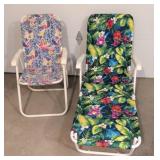 Folding Patio Chair and Lounge Chair Set