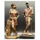 Golf-Themed Figurines in Metallic Finish