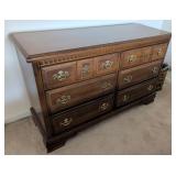 Wooden Dresser with Brass Hardware