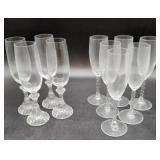 Glass Stemware with Decorative Bases