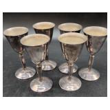 Six Plated Goblets by Plator