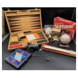 Game and Collectible Set with Backgammon