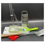 Metal Box Grater and Handheld Mandoline Slicer