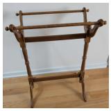 Wooden Quilt Rack with Turned Details